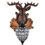 Deer Heads Antlers Vintage Style Resin Wall lamp 1 Light, Rural Countryside Antler Wall lamp,Living Room,Bar,Cafe
