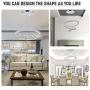 HOMCOM Modern Crystal Led Chandelier Multi-Angle with Remote Control Dimmable Light, Living Room Decor