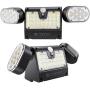 Solar Lights Outdoor, 182 LED 1200LM Wireless LED Solar Motion Sensor Light Outdoor; 270° Wide Angle Illumination, IP65 Waterproof, Security LED Flood Light for Yard Garage Patio Porch - 2 Pack