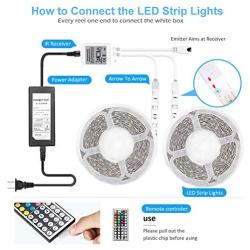 Daybetter SMD 3528 Led Strip Lights with 44 Key Remote( 2 Rolls of 16.4ft )
