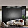 Modern LED Chandeliers, Wave Acrylic Ceiling Hanging Pendant Light Fixtures, Contemporary Curved Arc Chrome Finish Hanging Pendant Lamp for Bedroom Living Room Dining Room Kitchen Island
