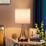 Lamps for bedrooms Set of 2,Lamps for Home Office,Lamps for Living Room, Lamps for Study Bedroom, Small Desk Lamps for Bedroom,Lamps for Living Room,Lamps with Touch Control Dimmable ,Bulb Included