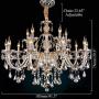 Lymxxl Contemporary K9 Crystal Chandelier 15 Lights Cognac Color Candle Pendant Light Adjustable Chain Fixtures Hanging for Bedroom Living Room Foyer (15 Light)