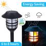 Solar Flame Lights - Solar Lights Outdoor 55'' Tall 100% Metal LED Solar Light Outdoor Torch Waterproof Metal Landscape Lights Heavy Lights Security Path Lights for Garden, Pathway,2 Pack