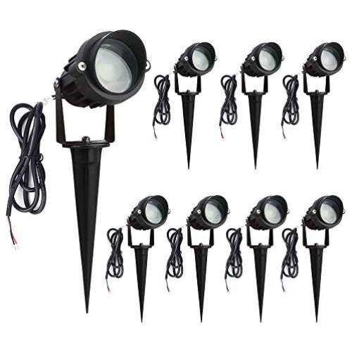 ALEDECO Low Voltage Landscape Lights, 12V LED Outdoor Landscaping Lighting, Outside Garden Spotlight for Tree, Flag, Pathway