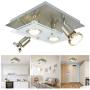 Depuley 4 Lights LED Track Lighting Fixture, Modern Directional Ceiling Spot Kitchen Track Lights, Flush Mount Square Ceiling Light for Bedroom, Living Room, Dining Room, GU10 Bulbs Incl. Nickel Depuley 4 Lights LED Track Lighting Fixture, Modern Directional Ceiling Spot Kitchen Track Lights, Flush Mount Square Ceiling Light for Bedroom, Living Room, Dining Room, GU10 Bulbs Incl. Nickel