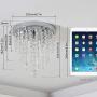 lifeholder Mini Chandelier, Crystal Chandelier Lighting, 2 Lights, Flush Mount Ceiling Light, H10.4 x W8.66 Modern Chandelier Lighting Fixture for Bedroom, Hallway, Bar, Kitchen, Bathroom