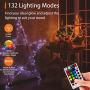 Kaulsoue 132 Lighting Modes 16 Colored Led Fairy Lights Color Changing, 33ft 100 Led Twinkle String Lights Plug in USB Powered with Adapter, Remote with Timer,for Bedroom Indoor Christmas