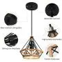 Pendant Light Vintage Style,Hanging lamp Black Light Hallway Industrial Lighting Fixtures Chandeliers for Dining Rooms Bedroom Kitchen Island Entryway