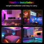 LED Strip Lights 32.8ft IP65 Waterproof 5050 RGB 300 LEDs Light Strips with Bluetooth and 44 Keys IR Remote Control, Music Sync Color Changing Led Strip Lights for Bedroom