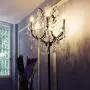 zytyeu American Country Iron Crystal Floor Lamp Retro Living Room Bedroom Dining European Style Luxury Floor Lamp