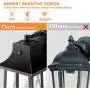 CINOTON Outdoor Wall Lantern, Dusk to Dawn Photocell Sensor Wall Sconce Die-Casting Aluminum Seeded Glass Shade Waterproof Outdoor Front Porch Lights Wall Mount Includes 2700K E26 LED Bulb
