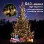 50FT LED G40 Globe String Lights, Shatterproof Outdoor Patio String Lights 2200K with 50+2 Dimmable Edison Bulbs, 50 Backyard Hanging Lights, Bistro Light Waterproof for Balcony Party Wedding Market 50FT LED G40 Globe String Lights, Shatterproof Outdoor Patio String Lights 2200K with 50+2 Dimmable Edison Bulbs, 50 Backyard Hanging Lights, Bistro Light Waterproof for Balcony Party Wedding Market