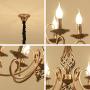 Ganeed Rustic 6-Light Chandeliers,French Country Vintage Chandelier,Metal in Antique Bronze Pendant Chandelier,Pendant Light Fixture for Island Kitchen Farmhouse Dining Room Living Room