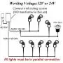 ZUCKEO 5W LED Landscape Lights 12V 24V Garden Lights Waterproof Warm White Walls Trees Flags Outdoor Landscape Spotlights with Stakes (8 Pack)