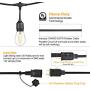 VISTERLITE 2 Pack 48FT LED Outdoor String Lights, Commercial Grade Patio Lights Heavy Duty Hanging Lights with 2W Dimmable Shatterproof Edison Bulbs for Backyard
