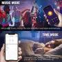 Smart WiFi LED Strip Lights 32.8ft APP Control, 5050 RGB Rope Light Voice Control Gaming Tape Bar Lights Music Sync Light Strip for Bedroom Home Party Halloween Christmas