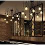XIUDI 8 Arms Industrial Ceiling Spider Lamp,Metal Pendant Lights Fixture,Home DIY E26 Edison Bulb Chandelier Lighting,for Coffee Shop Dining Living Room Kitchen(Each with 78.74''/2M Wire)