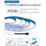 XunHe LED String Lights, 32.8ft RGB Led Rope Light with Remote 48Keys Remote Control 300LEDS SMD 3528 RGB Color Changing Led Strip Light for Bedrooms Outdoor