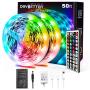 Daybetter 5050 RGB Infrared Remote Control Color Changing 50ft Led Strip Lights