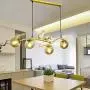 Kankanray Nordic Creative Chandelier Modern Resin Bird Glass Ceiling Lamp 4 Light Flush Mount Lighting Fixture for Bar Dining Room Living Room Bedroom (Gold)