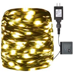 200 LED String Lights Plug in, Color Changing Fairy Lights, 8 Modes PVC Wire Christmas Lights for Bedroom, Party, Garden, Indoor/Outdoor (Warm White)