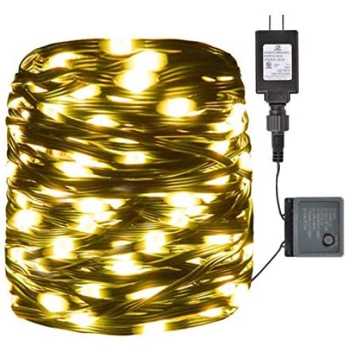 200 LED String Lights Plug in, Color Changing Fairy Lights, 8 Modes PVC Wire Christmas Lights for Bedroom, Party, Garden, Indoor/Outdoor (Warm White)