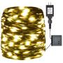 200 LED String Lights Plug in, Color Changing Fairy Lights, 8 Modes PVC Wire Christmas Lights for Bedroom, Party, Garden, Indoor/Outdoor (Warm White)