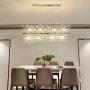 Ganeed Chandeliers Firework,12-Light LED Pendant Lighting,Modern Crystal Stainless Steel Hanging Light Fixture for Dinner Table Bedroom Living Room Porch L 36.5''(Chrome)