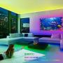 BIHRTC Led Strip Lights 32.8ft RGB Led Lights Strip 300leds 5050 Color Changing Flexible Led Tape Light with Remote Music Sync App Control Power Supply for Bedroom Smart Home Party Decoration