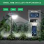 Linkind 12 LEDs Landscape Solar Spotlights, 350LM, 6500K Daylight White, 2-in-1 Outdoor Solar Powered Garden Lights, Dusk-to-Dawn IP67 Waterproof for Garden Yard Patio Driveway Porch, 6-Pack