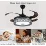 Farmhouse Ceiling Fan with Lights and Remote Control Dimming 42'' Chandelier Fan lamp 3-color Change and 3-speed Change Ceiling Light Fixture Retractable Blades For Home Decoration Living Room Bedroom