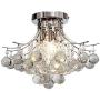 Chandelier Modern K9 Crystal Raindrop Chandelier Lighting Flush Mount LED Ceiling Light Fixture for Dining Room Bathroom Bedroom Livingroom Pendant Lamp 11''H 16''W