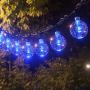 Solar String Lights Blue Outdoor - 36FT 60 Led Upgraded Outdoor Globe String Lights, Solar Powered Crystal Balls Lights, 8 Mode Waterproof Patio Lights Solar for Garden Patio Gazebo Yard Party Decor