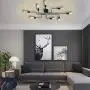 T&A Black 8 Lights Sputnik Chandelier Semi Flush Mount Ceiling Light,Modern Industrial Style Lighting Fixture for Kitchen Dining Room T&A Black 8 Lights Sputnik Chandelier Semi Flush Mount Ceiling Light,Modern Industrial Style Lighting Fixture for Kitchen Dining Room