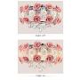 Romantic Ceramic Pink Rose Chandelier, Round Crystal Ceiling Lamp Lighting Fixture for Living Room, Bedroom, Dining Room Decoration, E14 Bulb Not Included