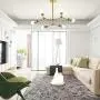 MELUCEE Modern Sputnik Chandeliers 6-Light Brass Mid Century Light Fixture Flush Mount Ceiling Light Pendant Light for Kitchen Island Living Room Bedroom Foyer Hallway