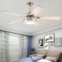 Andersonlight Fan 52'' LED Indoor Stainless Steel Ceiling Fan with Light and Remote Control