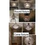 Vintage K9 Crystals Chandelier Classic Pendant Light Fixture for Living Room Entry Dining Room Staircase, Cone