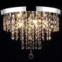 Modern Crystal Chandeliers Lighting Flush Mount LED Ceiling Light Fixture 5 Lights G9 Pendant Chandelier Diameter 15.7'' for Living Room Hallway Dining Room Bedroom (15.7in Transparent)