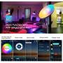 Zglon LED Floor Lamp，Super Bright RGBCW 25w Smart WiFi Color Changing Floor Lamp, Dimmable Torchiere，Compatible with Alexa & Google Home for Reading，livingroom，Bedroom，Black