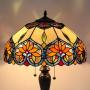 Tiffany Table Lamp 16 Inches Classical Baroque Stained Glass Desk Lamp Home Decoration Living Room Table Lamp (16 Inch)