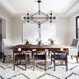 Lampundit 58'' Large Chandelier Lighting 15 Light Chandelier, Black Finish with Globe Glass Shade, Mid Century Modern Industrial Sputnik Hanging Light Fixture for Living Room Dining Room, Hotel