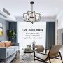 VINLUZ Industrial Vintage 3 Light Iron Metal Pendant Ceiling Light Fixtures Matte Black and Gold Kitchen Island Chandelier Hanging for Dining Room Entryway Hallway