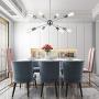 VINLUZ 8-Light Sputnik Chandelier Chrome Ceiling Light Industrial Pendant Lights Modern Chandelier Lighting Kitchen Bathroom Dining Room Bed Room Hallway