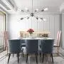VINLUZ 8-Light Sputnik Chandelier Chrome Ceiling Light Industrial Pendant Lights Modern Chandelier Lighting Kitchen Bathroom Dining Room Bed Room Hallway