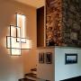 LED Wall Lamp Dimmable Living Room Light Fixture with Remote Control, Modern Black Dining Room Flush Mount Acrylic Rectangle Design Sconces Wall Lighting for Indoor Bedroom Bathroom Hallway Kitchen
