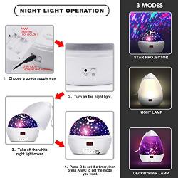 Night Lights for Kids and Baby with Timer, Star Projector Night Light for Boys and Girls, Projection Lamp for Bedroom