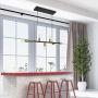 Kitchen Island Lighting 7-Light Modern Linear Pendant Light with Antique Brass Socket Finish Chandelier Light Fixtures for Dinning Room Living Room