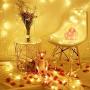 IDEAALS 2-Pack Christmas Tree Lights Clear Wire String Lights Outdoor/Indoor, Total 240 LED Plug in Christmas Lights with 8 Modes, Fairy Lights for Party Wedding Xmas Decoration (Warm White)